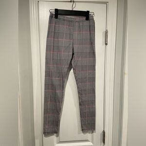 Arizona Girls Size L Pink Black Houndstooth Cotton Spandex Cotton Leggings